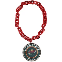 Red Minnesota Wild Team Logo Fan Chain