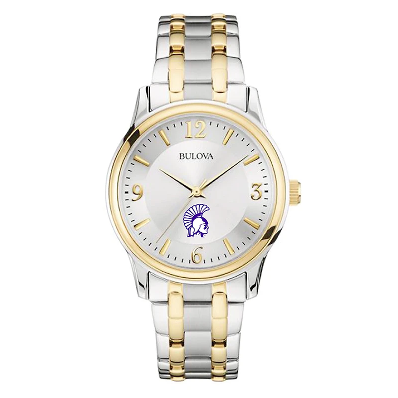 Women's Bulova Silver Winona State Warriors Classic Two-Tone Round Watch