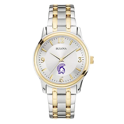 Women's Bulova Silver Winona State Warriors Classic Two-Tone Round Watch