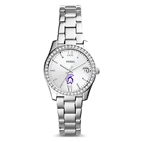 Women's Fossil Silver Winona State Warriors Scarlette Mini Three-Hand Date Watch