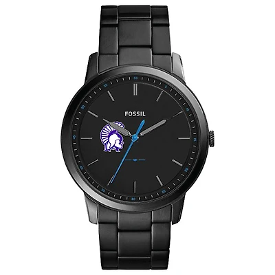 Fossil Black Winona State Warriors The Minimalist Slim Stainless Steel Watch