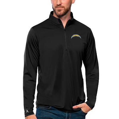 Men's Antigua Los Angeles Chargers Tribute Quarter-Zip Lightweight Pullover Top