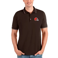 Men's Antigua Brown Cleveland Browns Affluent Polo