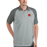 Men's Antigua Gray/Steel Cleveland Browns Nova Polo