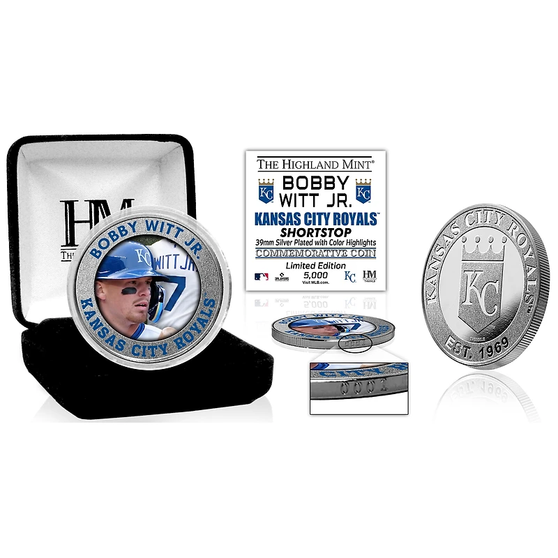 Highland Mint Bobby Witt Jr. Kansas City Royals MLB Debut Silver Color Coin