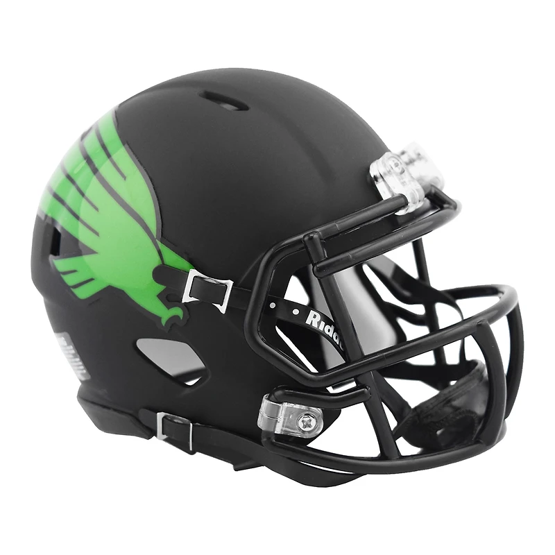 Riddell North Texas Mean Green Matte Black Speed Mini Helmet