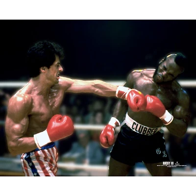 Rocky III Unsigned Rocky Punching Clubber Lang in the Head Photograph