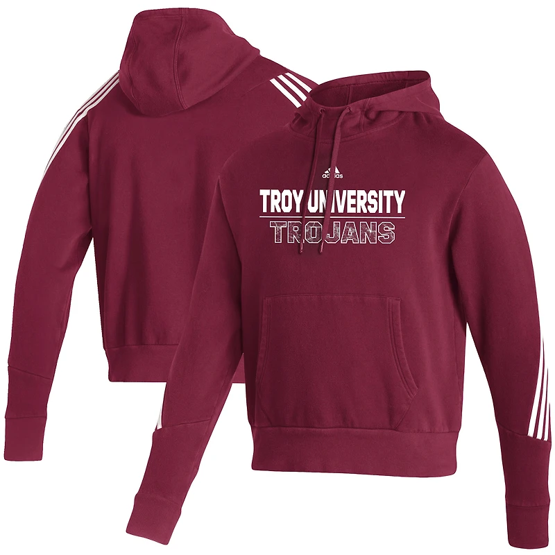 Men's adidas Cardinal Troy University Trojans Fashion Pullover Hoodie