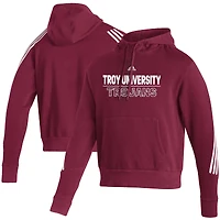 Men's adidas Cardinal Troy University Trojans Fashion Pullover Hoodie