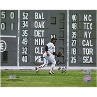 Jim Rice Boston Red Sox Autographed 8'' x 10'' Fielding in Front of the Green Monster Photograph with ''HOF 09'' Inscription