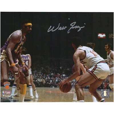 Walt Frazier New York Knicks Autographed 8" x 10" Dribbling vs. Wilt Chamberlain Photograph