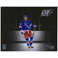 K'Andre Miller New York Rangers Autographed 11'' x 14'' Blue Jersey Celebration Spotlight Photograph - Limited Edition of 79
