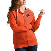 Women's Antigua Orange Halifax Thunderbirds Victory Pullover Hoodie