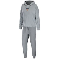 Women's WEAR by Erin Andrews Heather Gray Houston Astros Logo Pullover Hoodie & Pants Sleep Set