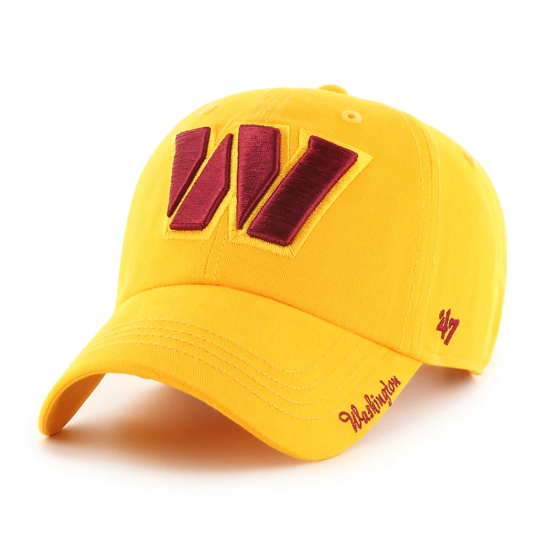 Women's '47 Gold Washington Commanders Miata Clean Up Secondary Logo Adjustable Hat