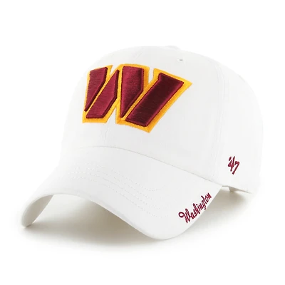 Women's '47 White Washington Commanders Miata Clean Up Adjustable Hat