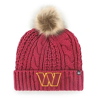 Women's '47 Burgundy Washington Commanders Meeko Cuffed Knit Hat with Pom