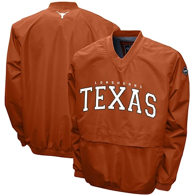 Men's Franchise Club Texas Orange Texas Longhorns Team Members Windshell V-Neck Pullover Jacket