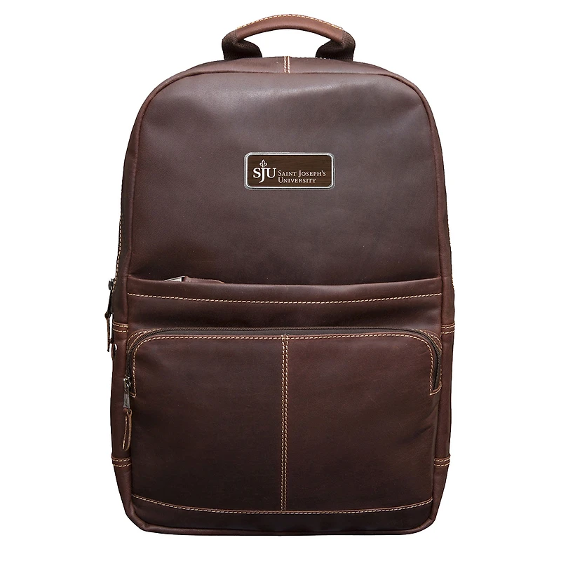 Brown Saint Joseph's Hawks Logo Plate Kannah Canyon Backpack