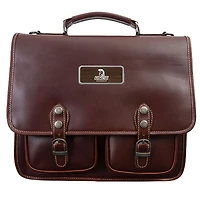 Brown UNCG Spartans Logo Plate Sabino Briefcase