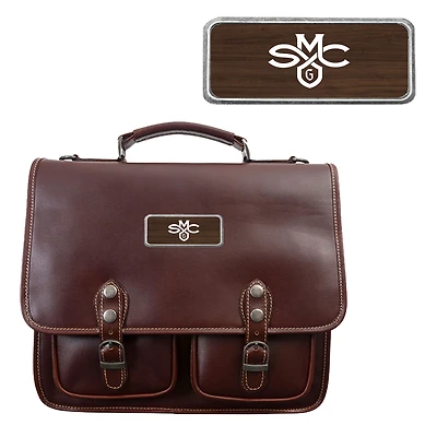 Brown Saint Mary's Gaels Logo Plate Sabino Briefcase