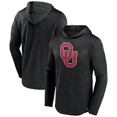 Men's Fanatics Heather Black Oklahoma Sooners Transitional Hoodie T-Shirt
