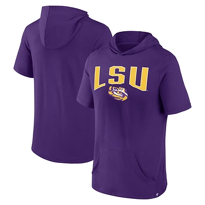 Men's Fanatics Purple LSU Tigers Outline Lower Arch Hoodie T-Shirt