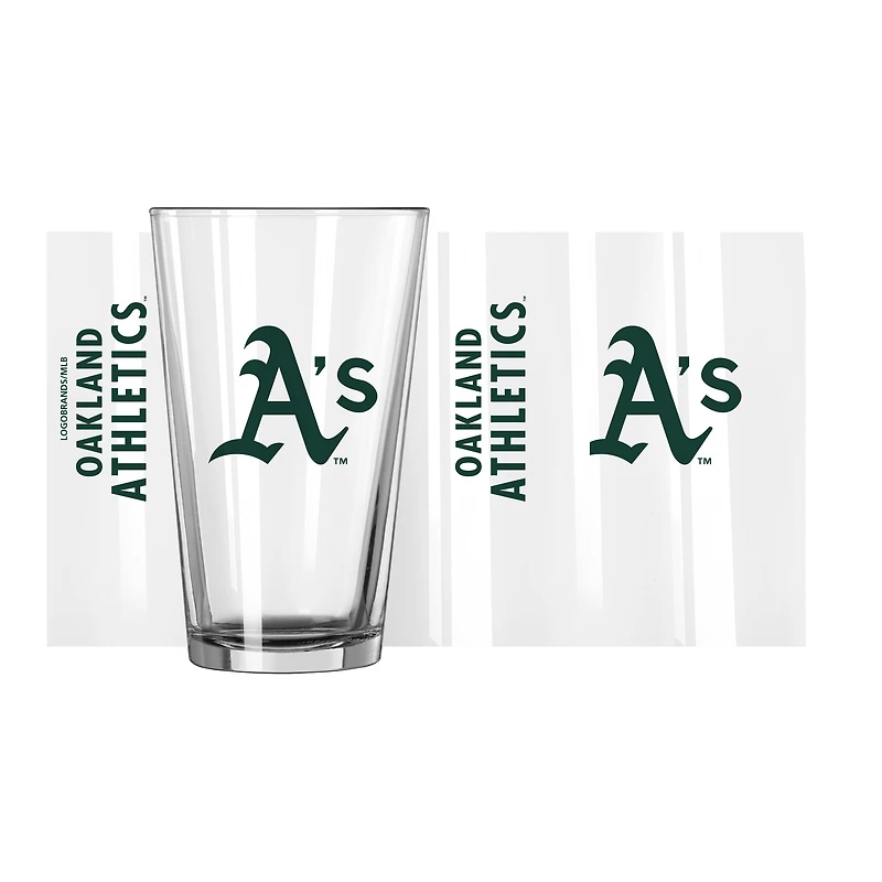 Athletics 16oz. Team Wordmark Game Day Pint Glass