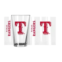 Texas Rangers 16oz. Team Wordmark Game Day Pint Glass