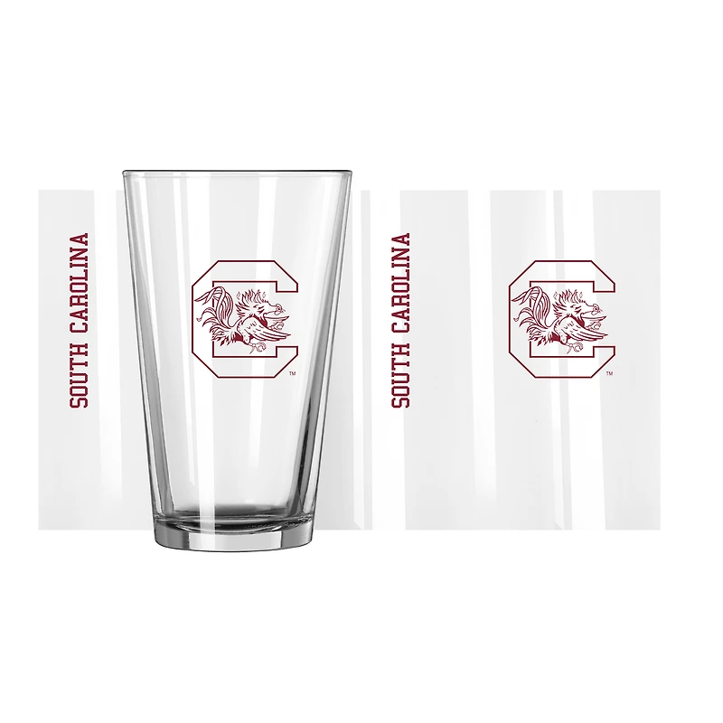 South Carolina Gamecocks 16oz. Team Logo Wordmark Game Day Pint Glass