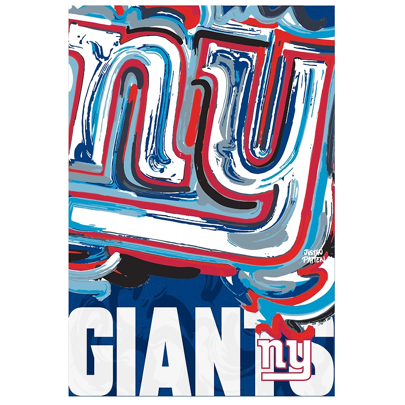 New York Giants Justin Patten Double-Sided Suede House Flag