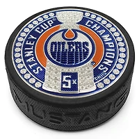 Edmonton Oilers 5-Time Stanley Cup Champions 3'' Dynasty Trimflexx Puck