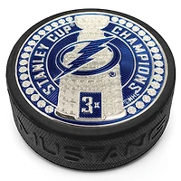 Tampa Bay Lightning 3-Time Stanley Cup Champions 3'' Dynasty Trimflexx Puck