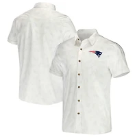Men's NFL x Darius Rucker Collection by Fanatics White New England Patriots Woven Button-Up T-Shirt
