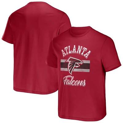 Men's NFL x Darius Rucker Collection by Fanatics Red Atlanta Falcons Stripe T-Shirt