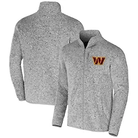 Men's NFL x Darius Rucker Collection by Fanatics Heather Gray Washington Commanders Fleece Full-Zip Jacket