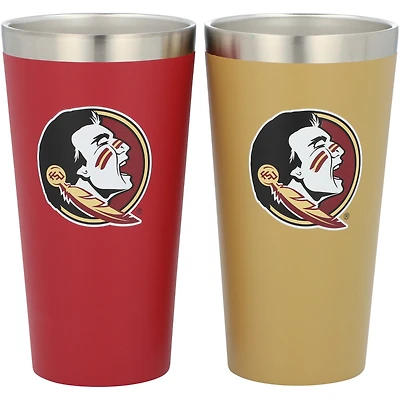 Florida State Seminoles Team Color 2-Pack 16oz. Pint Glass Set