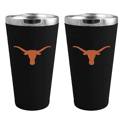 Texas Longhorns Team Color 2-Pack 16oz. Pint Glass Set