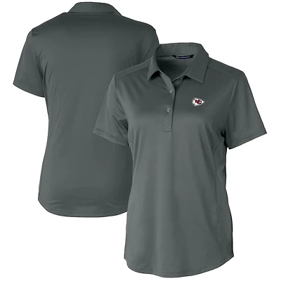 Women's Cutter & Buck Steel Kansas City Chiefs Prospect Textured Stretch Polo