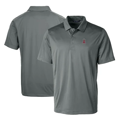 Men's Cutter & Buck Steel Los Angeles Angels Prospect Textured Stretch Big & Tall Polo
