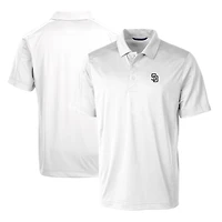 Men's Cutter & Buck White San Diego Padres Prospect Textured Stretch Big & Tall Polo