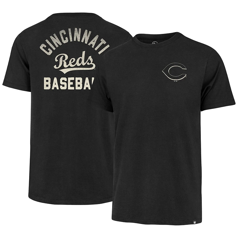 Men's '47  Black Cincinnati Reds Turn Back Franklin T-Shirt