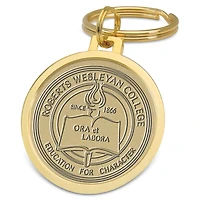 Gold Roberts Wesleyan Redhawks Split-Wire Key Ring