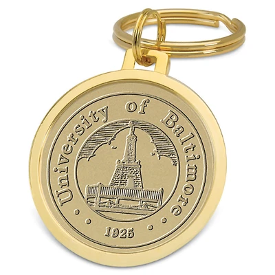 Gold UBalt Bees Split-Wire Key Ring