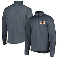 Men's MSX by Michael Strahan Charcoal Cincinnati Bengals Half-Zip Pullover