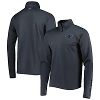 Men's MSX by Michael Strahan Charcoal Carolina Panthers Half-Zip Pullover