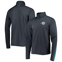 Men's MSX by Michael Strahan Charcoal Miami Dolphins Half-Zip Pullover