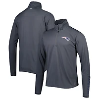 Men's MSX by Michael Strahan Charcoal New England Patriots Half-Zip Pullover