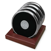 Silver Roberts Wesleyan Redhawks 4-Piece Coaster Set