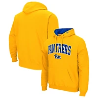 Men's Colosseum  Gold Pitt Panthers Arch & Logo Hoodie